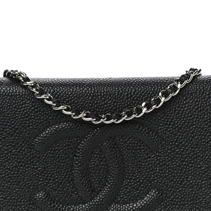 Chanel Caviar Timeless CC Wallet On Chain WOC Black 9 of 12
