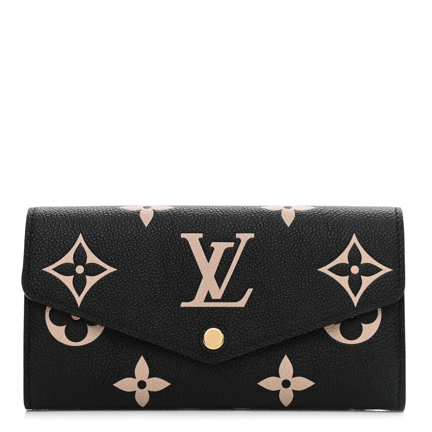Monogram Empreinte Giant Sarah Wallet Black Beige