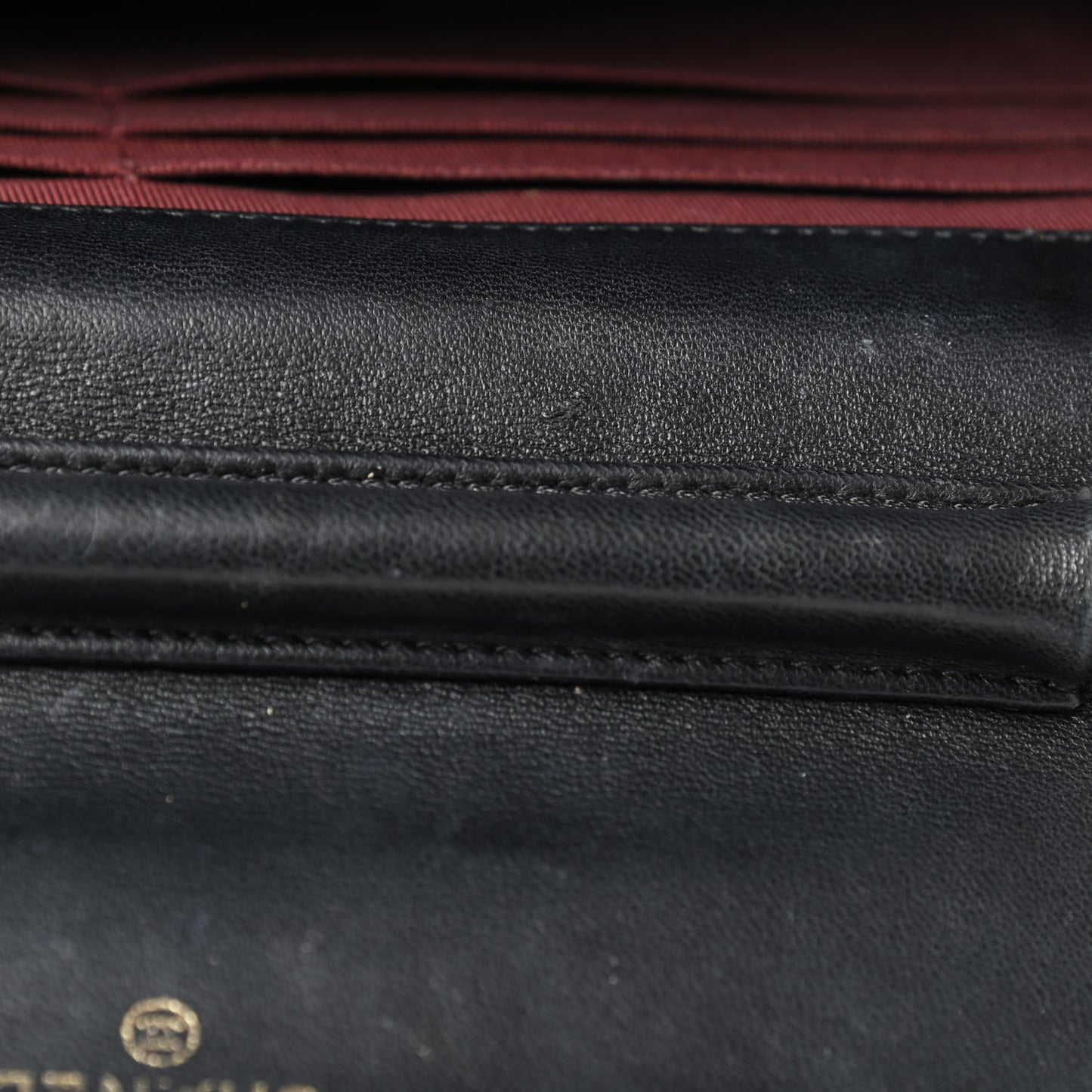 Lambskin Quilted Wallet On Chain WOC Black