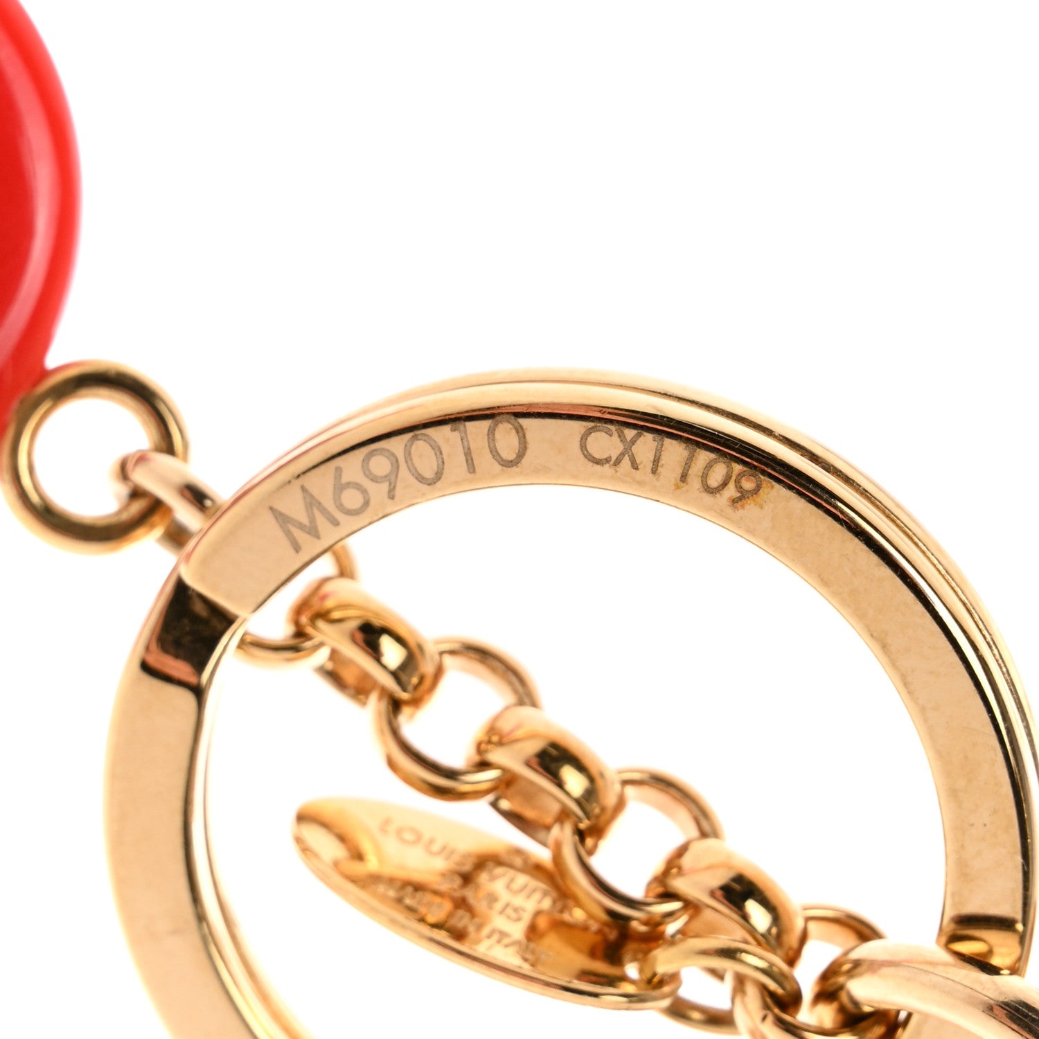 Louis Vuitton Giant Monogram Vivienne Bag Charm Key Holder Rouge 4 of 7