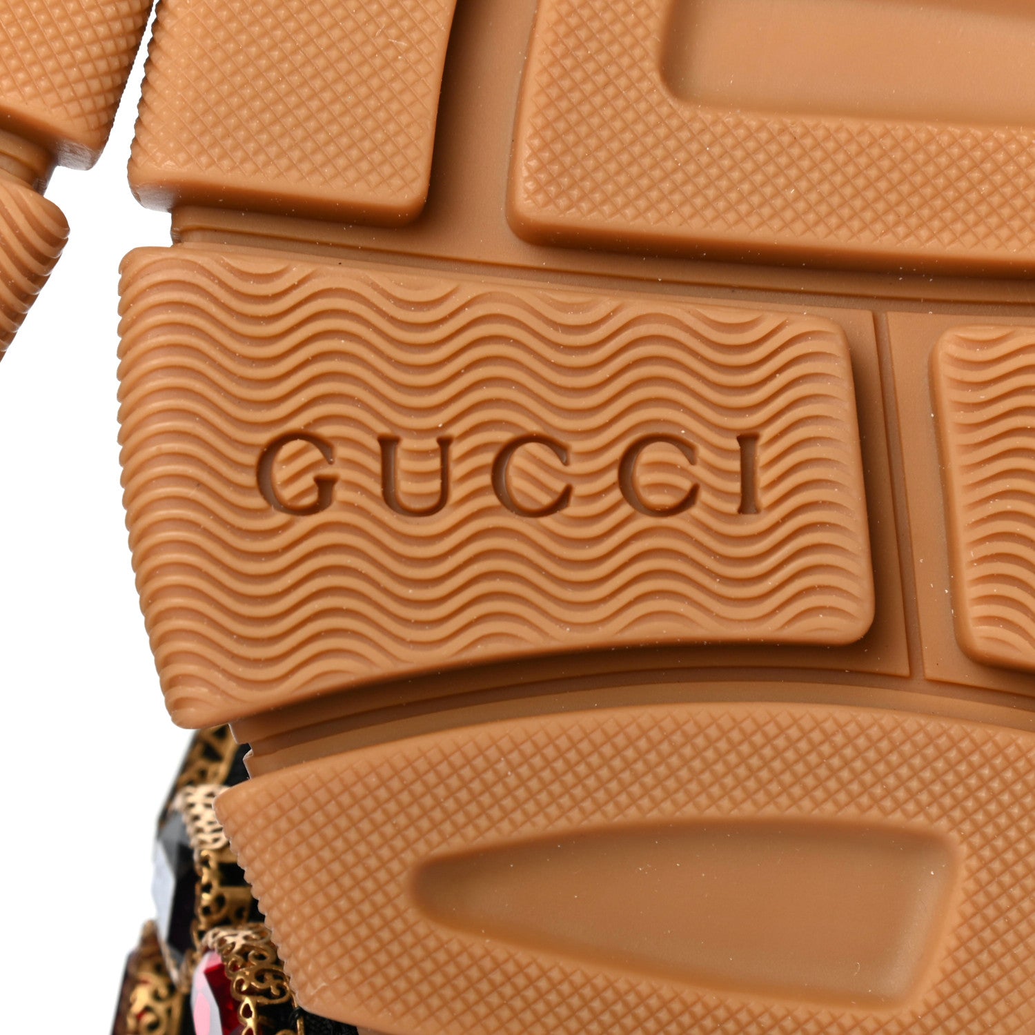 Gucci X SEGA Metallic Calfskin Mesh Removable Crystals Womens Flashtrek Sneakers 40.5 Rame Mystic White Lago 6 of 7