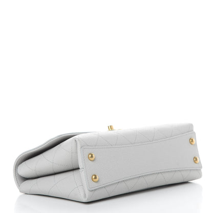 Chanel Grained Calfskin Small Stitched Flap Grey 4 of 10