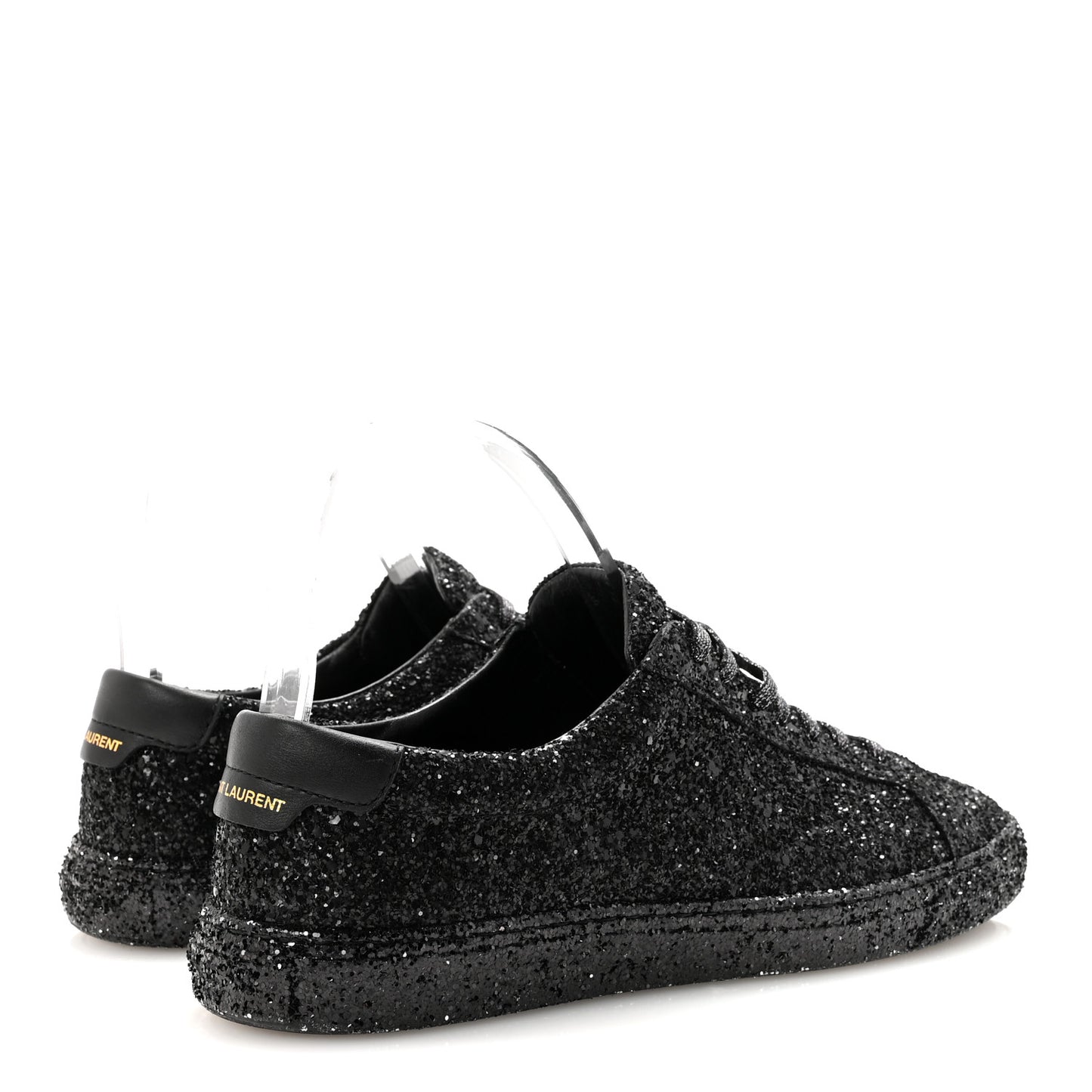 Calfskin Crystal Glitter Andy Sneakers 38.5 Black