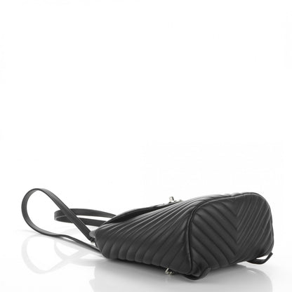 Chanel Calfskin Chevron Quilted Small Urban Spirit Backpack Black 4 of 7