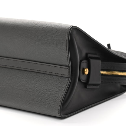 Prada Saffiano City Calf Medium Esplanade Tote Mercurio Black 9 of 9