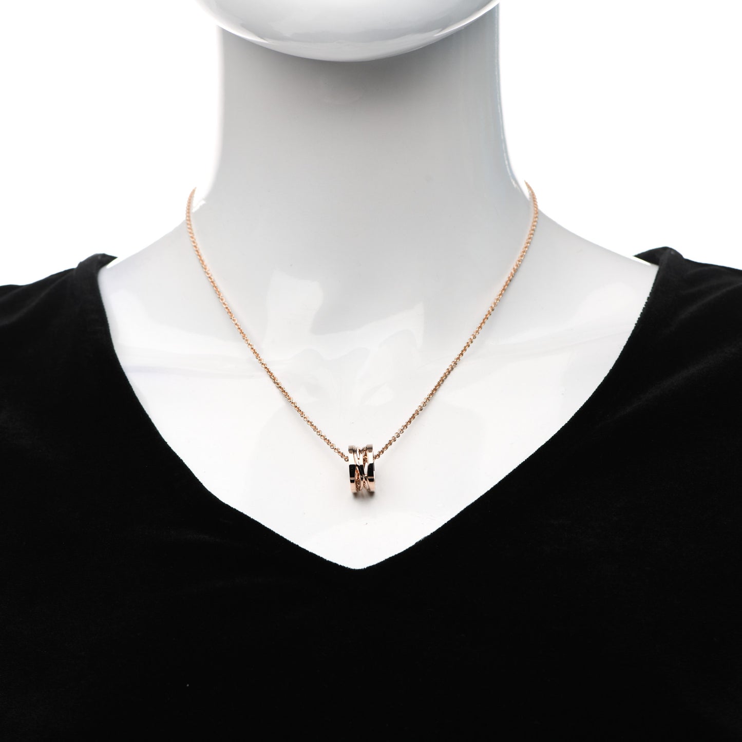 18K Rose Gold B.Zero1 Open Legends Pendant Necklace