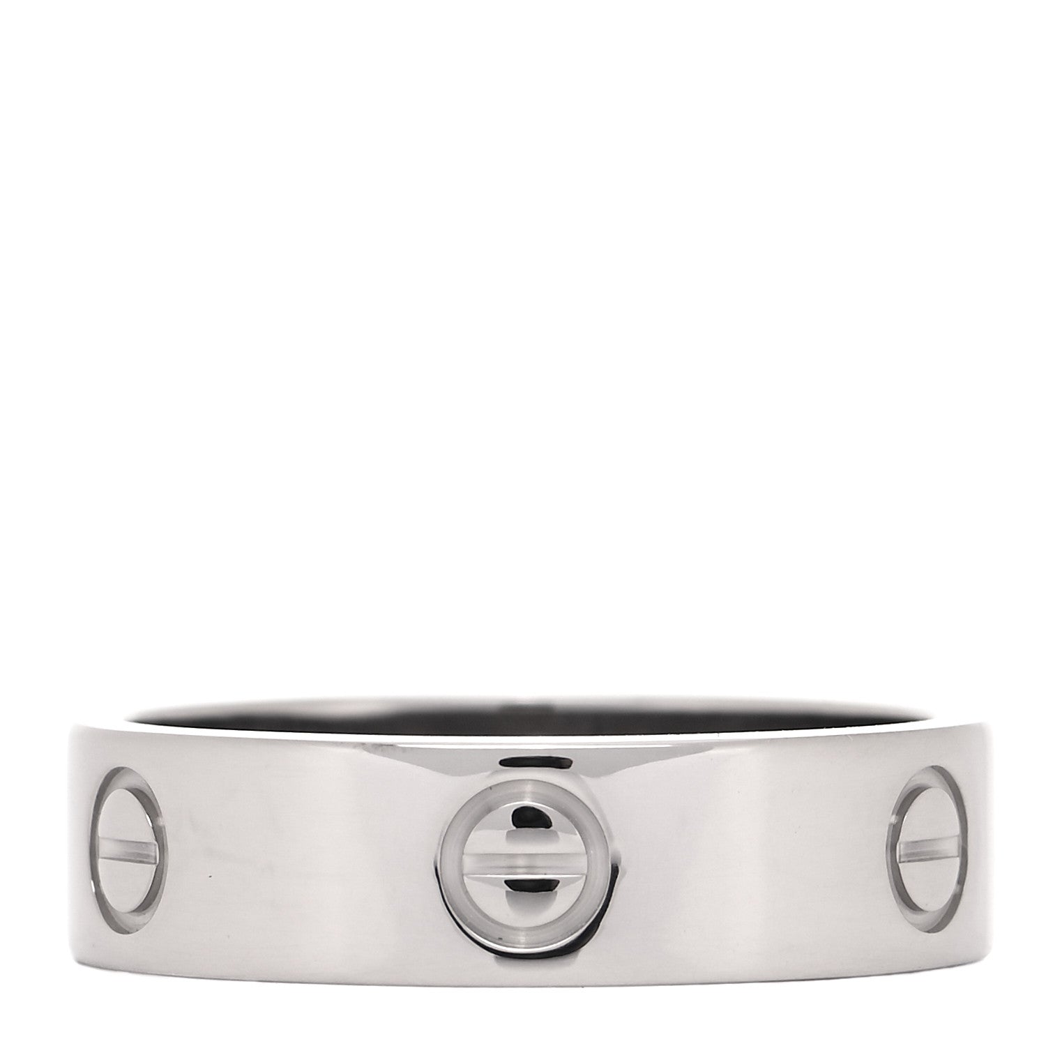 Cartier 18K White Gold 5.5mm LOVE Ring 61 9.5 1 of 4