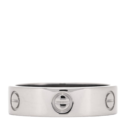 Cartier 18K White Gold 5.5mm LOVE Ring 61 9.5 1 of 4