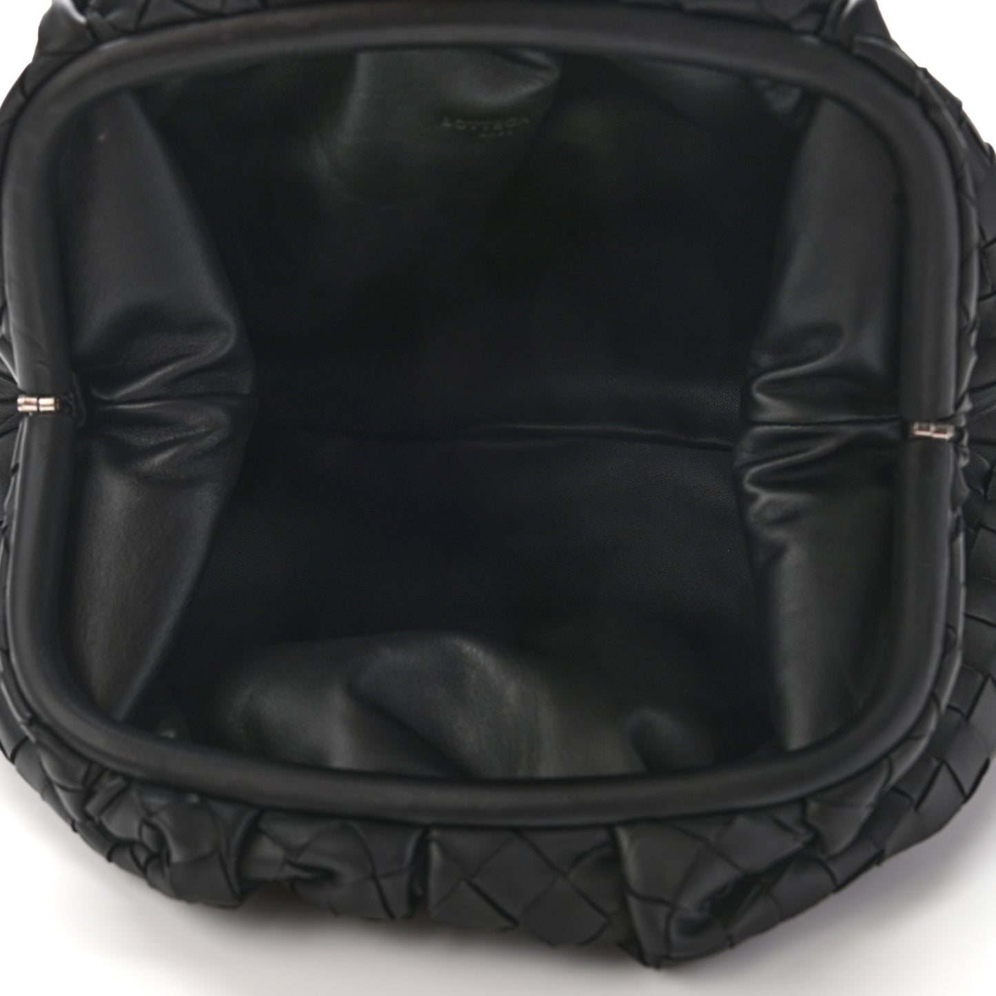 Nappa Maxi Intreccio The Pouch Oversized Clutch Black