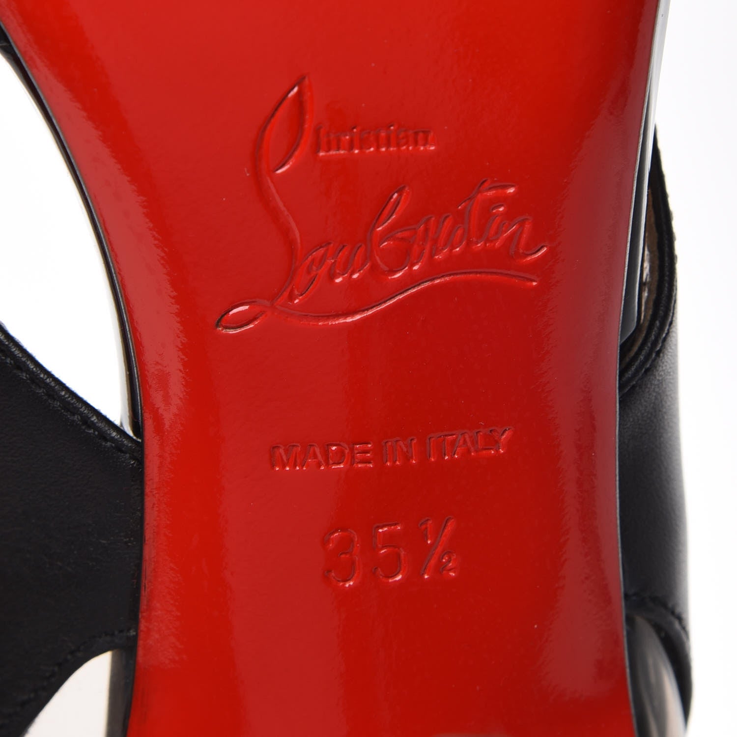 Christian Louboutin Patent Suede Calfskin Air Chance 100 Pumps 35.5 Black 6 of 7