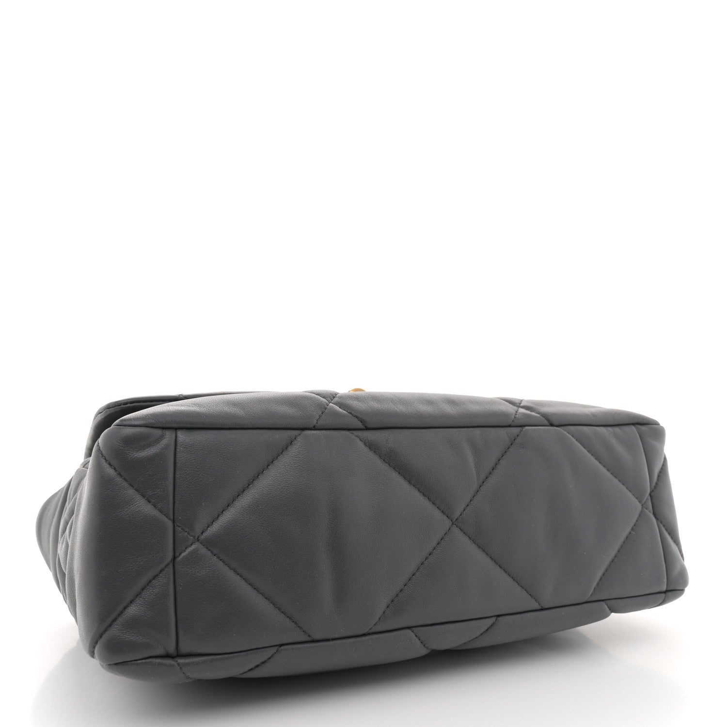 Chanel Goatskin Quilted Large Chanel 19 Flap Dark Grey 4 of 11
