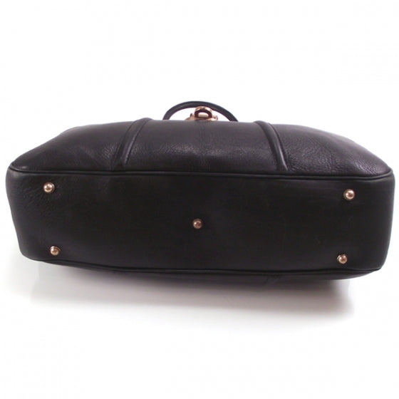 Gucci Leather Large Flap Tote Black 4 of 11