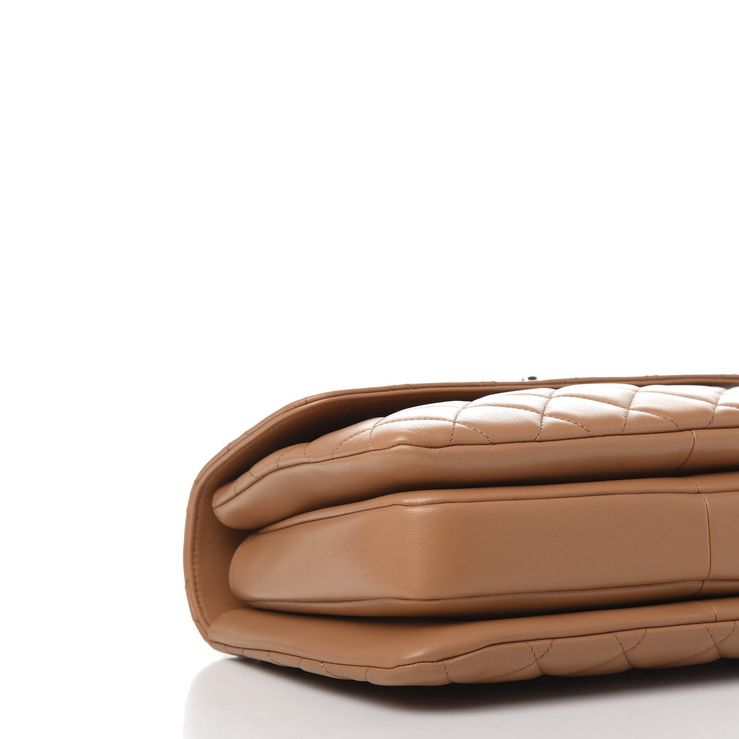 Lambskin Quilted Medium Trendy CC Flap Dual Handle Bag Light Brown