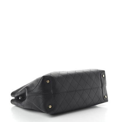 Chanel Calfskin Large Serial Shopper Tote Black 4 of 10