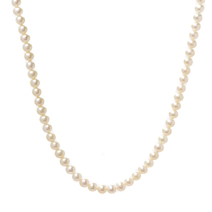 Tiffany Sterling Silver Pearl 5-6mm Ziegfeld Necklace 1 of 6