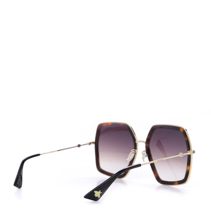Gucci Acetate Oversize Square Frame GG0106S Sunglasses Tortoise 4 of 8