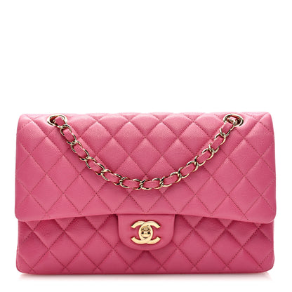 Chanel Caviar Quilted Medium Double Flap Pink 1 of 9