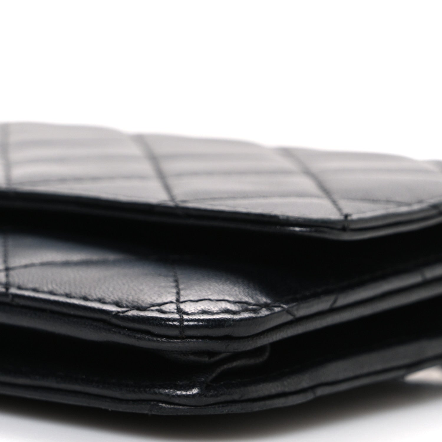 Chanel Lambskin Quilted Wallet On Chain WOC Black 11 of 11