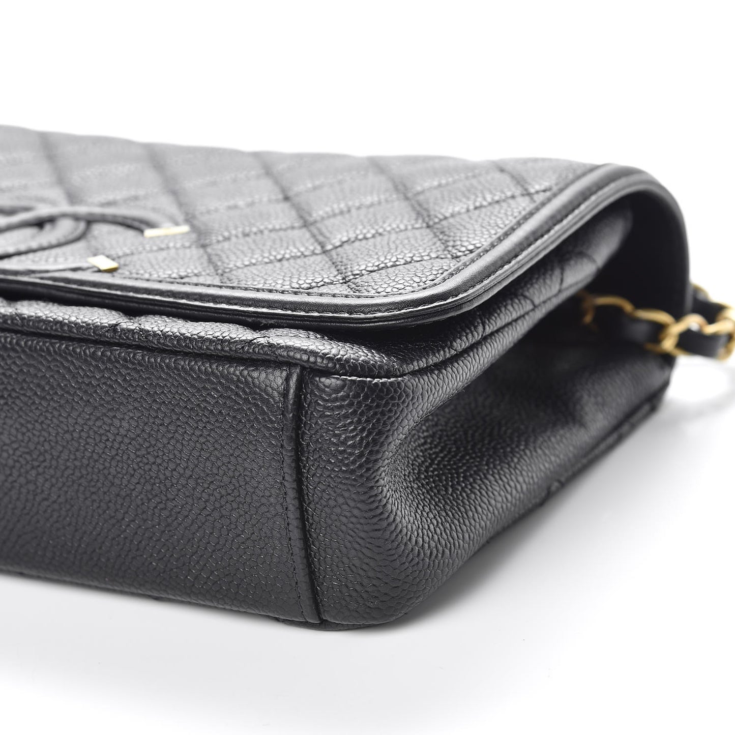Caviar Quilted Medium CC Filigree Flap Black