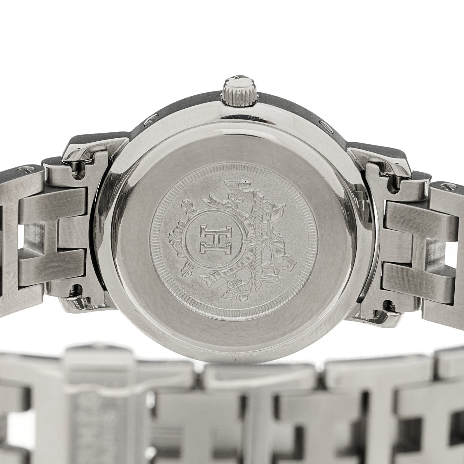 Hermes Stainless Steel 24mm Clipper Quartz Watch Black 4 of 4