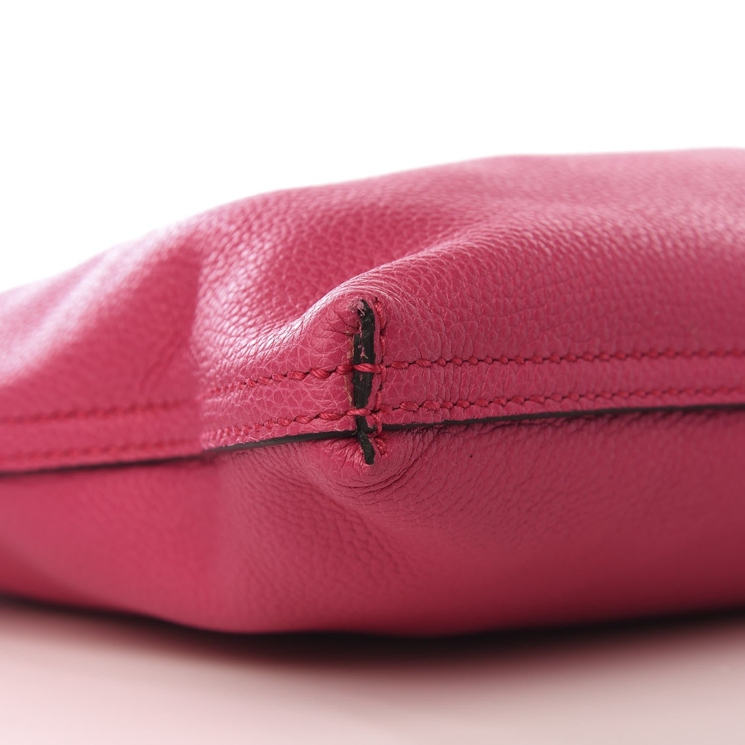 Gucci Pebbled Calfskin Medium Logo Portfolio Clutch Box Pink Green 5 of 9