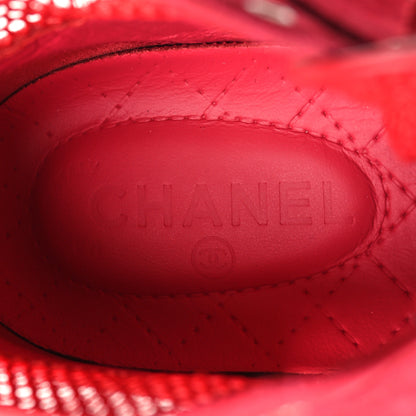 Chanel Mesh Suede High Top Sneakers 40 Red 7 of 7