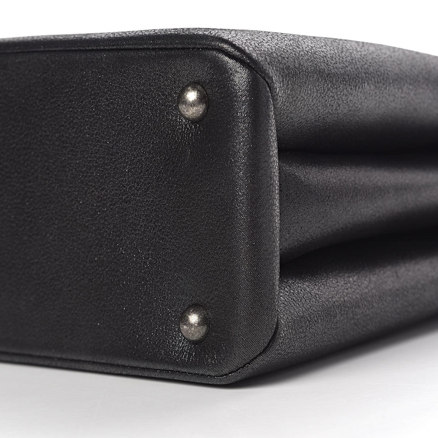 Iridescent Calfskin CC East West Shopping Tote Black