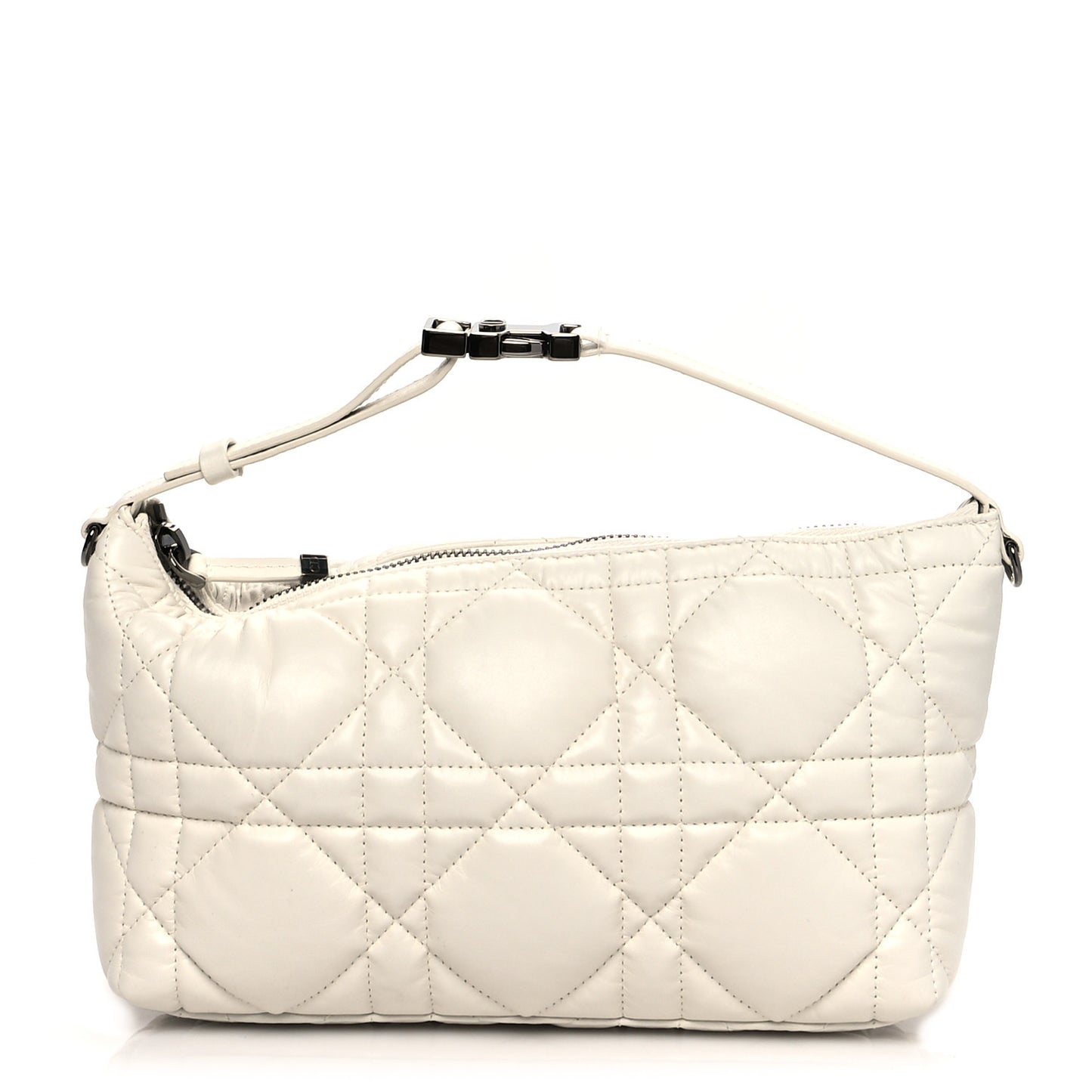 Calfskin Macrocannage Medium Diortravel Nomad Pouch Latte