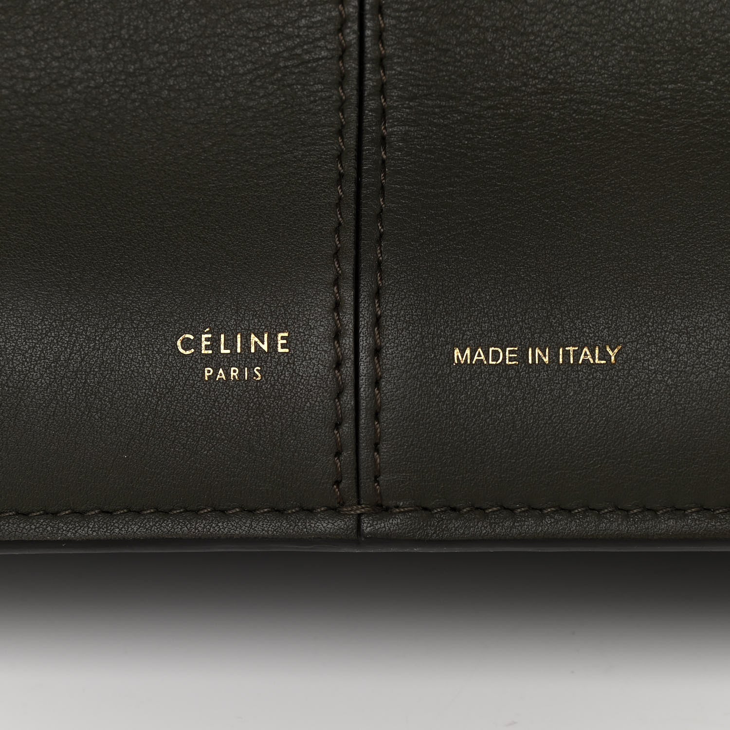 Celine Smooth Calfskin Medium Tri-Fold Bag Khaki 6 of 11
