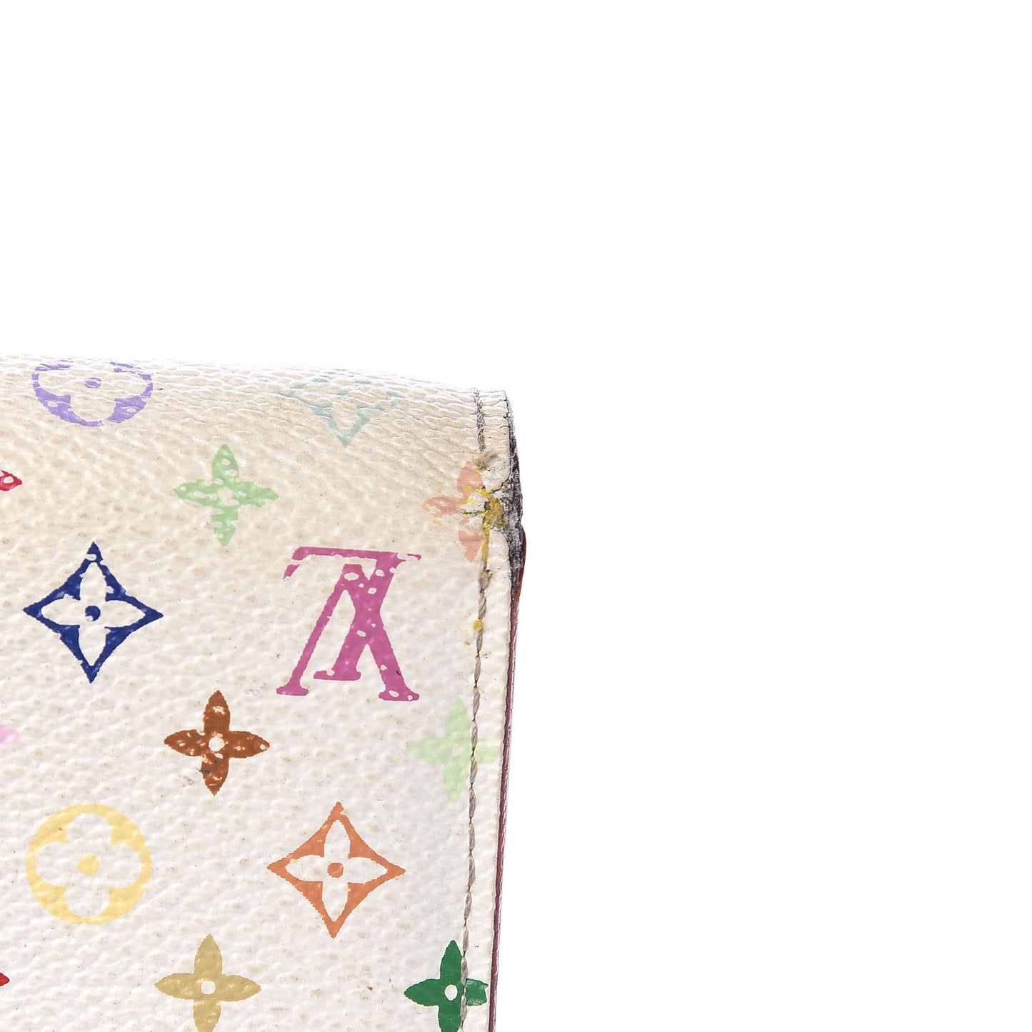 Monogram Multicolor Sarah Wallet White