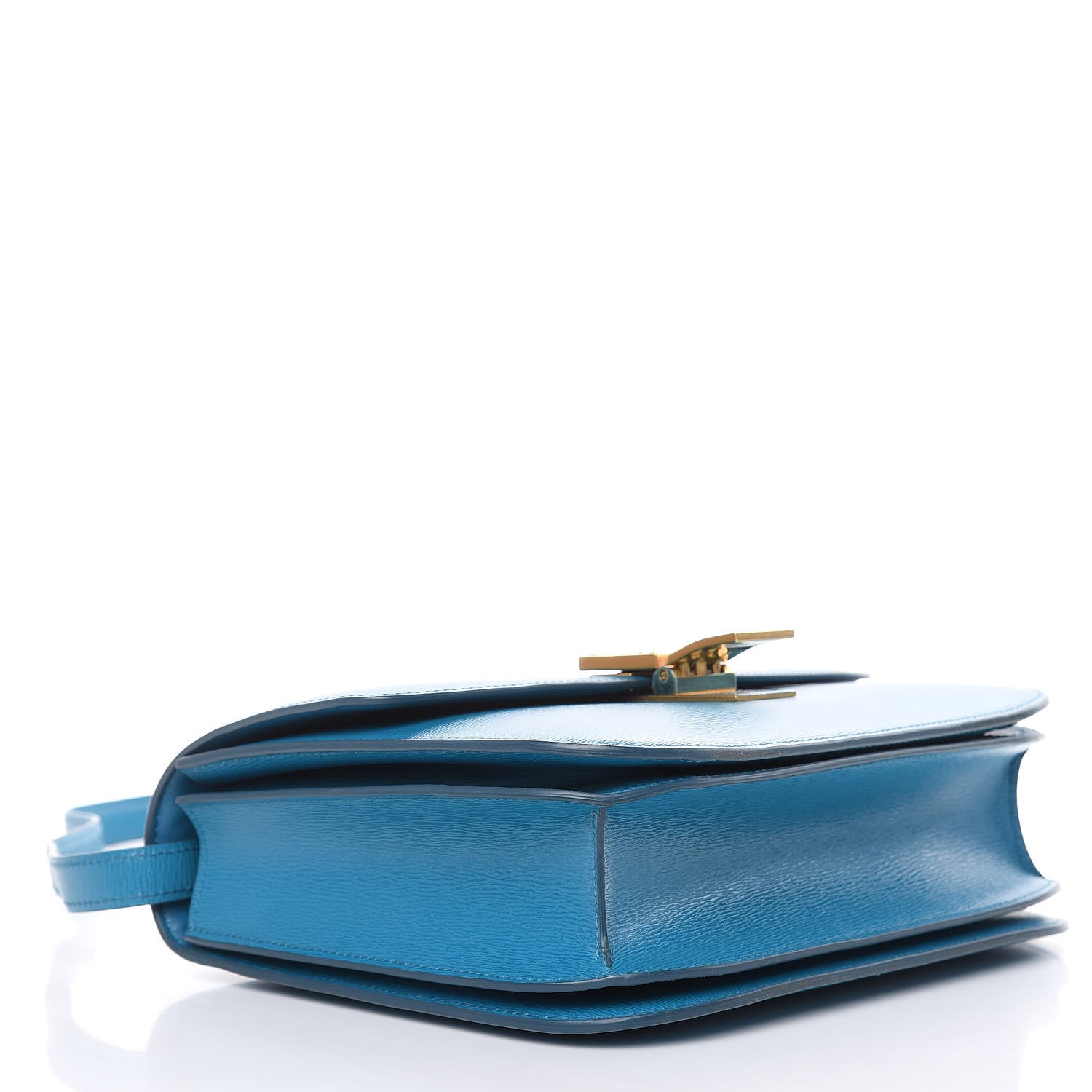 Celine Liege Calfskin Medium Classic Box Flap Bag Turquoise 4 of 10