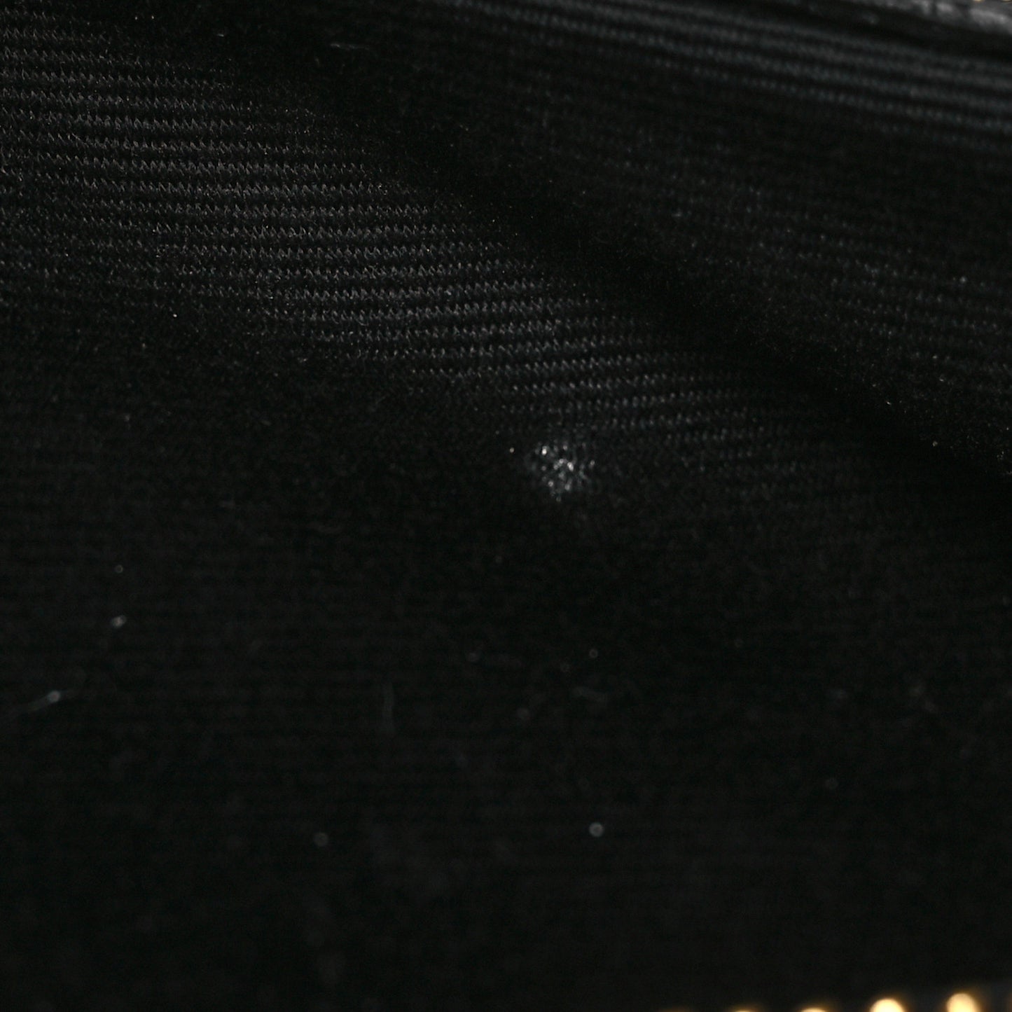 Calfskin Y Quilted Monogram Small Loulou Chain Satchel Black