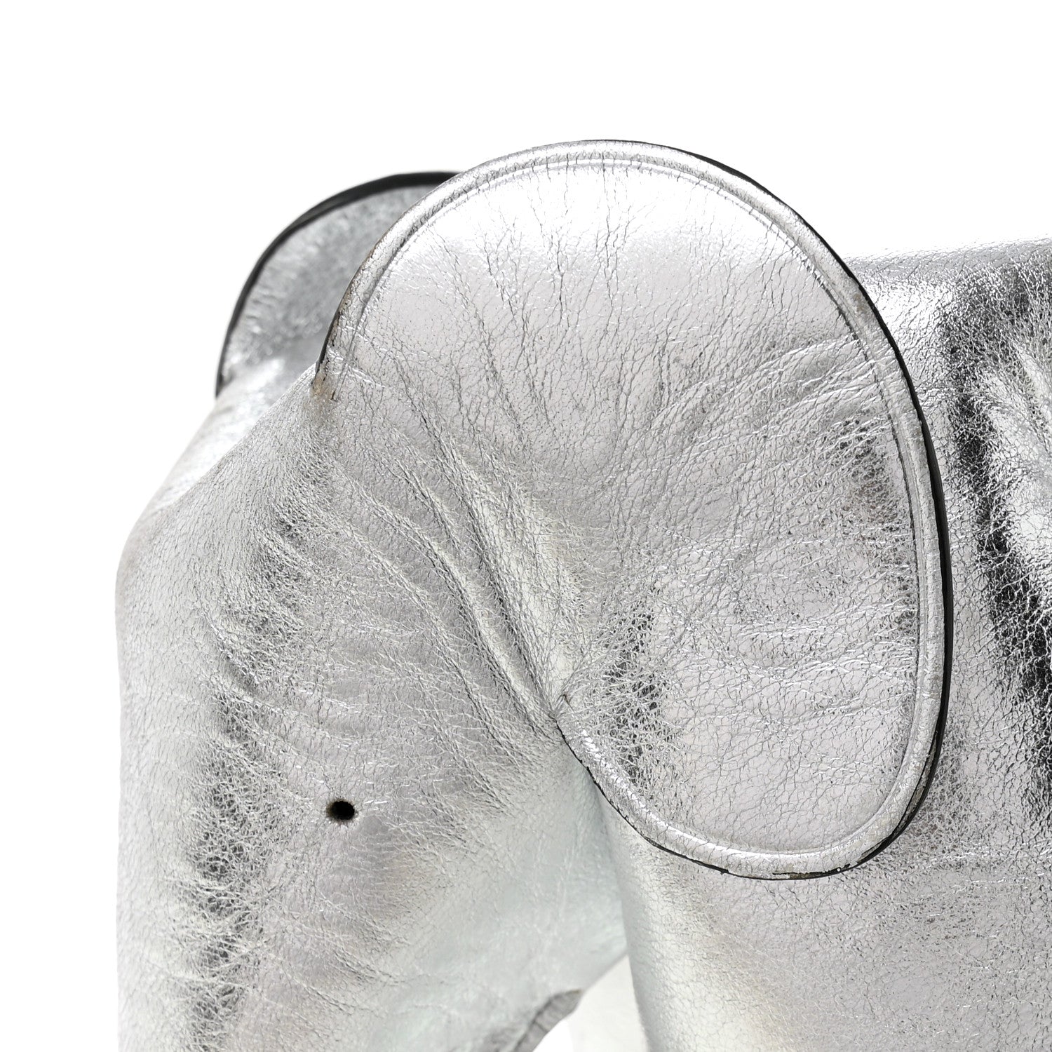 Loewe Metallic Calfskin Mini Elephant Crossbody Bag Silver 8 of 10