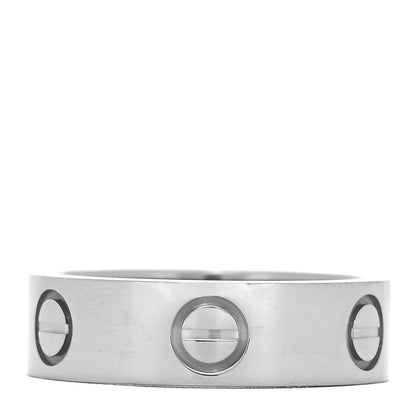 Cartier 18K White Gold 5.5mm LOVE Ring 51 5.75 1 of 4