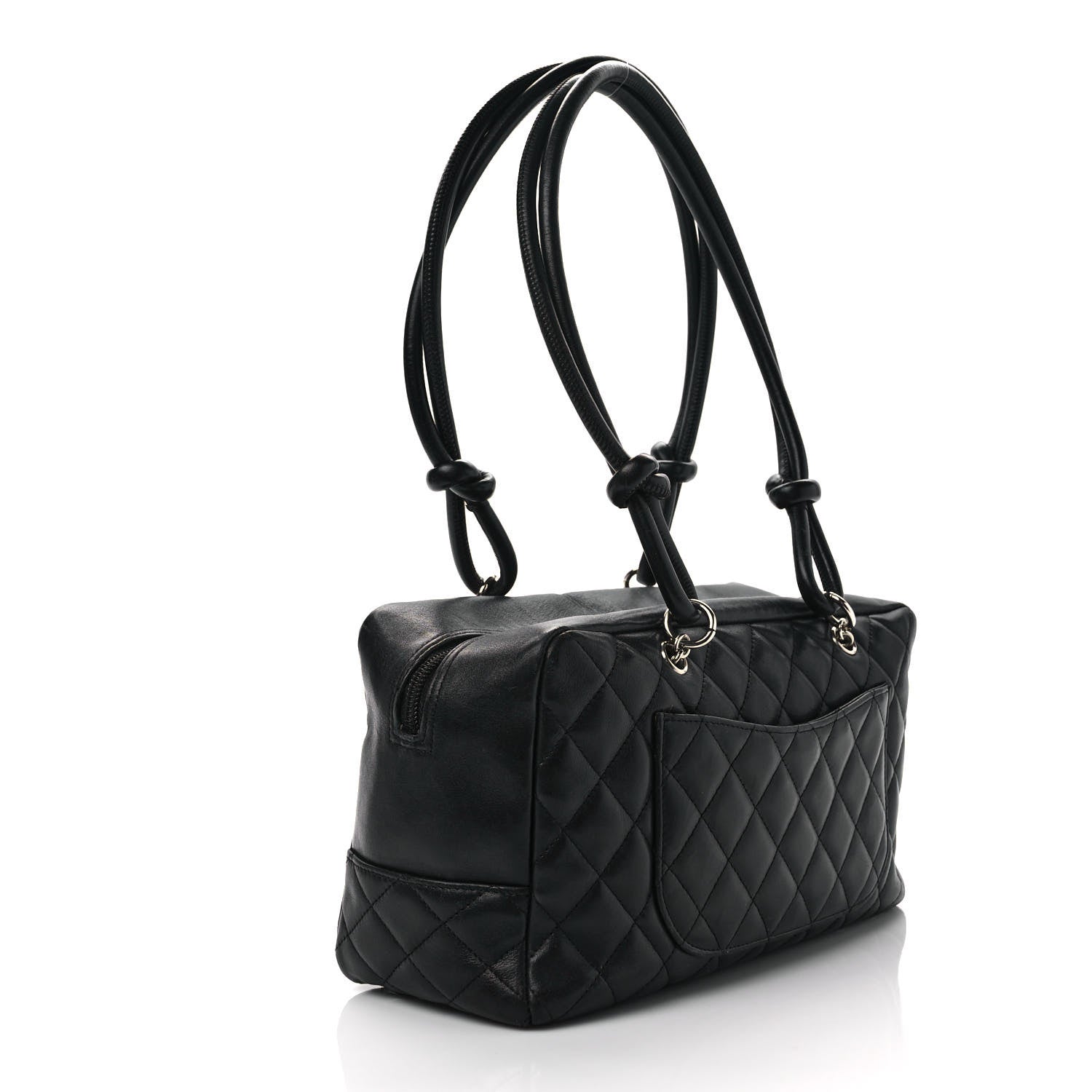 Chanel Calfskin Quilted Large Cambon Bowler Black 3 of 16