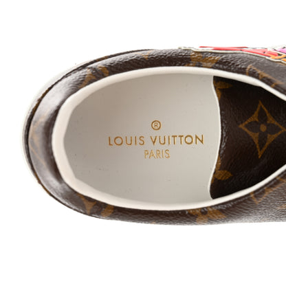 Louis Vuitton Calfskin Monogram LV Black Heart Sneakers 36 Cacao 8 of 11