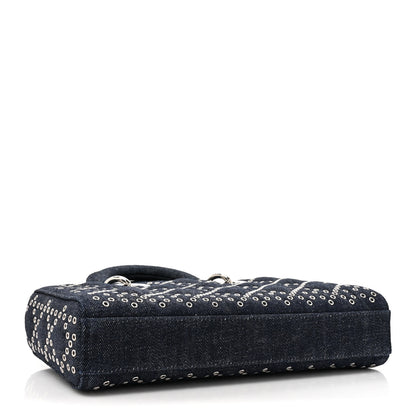 Christian Dior Denim Eyelet Lady D-Joy Blue 4 of 10
