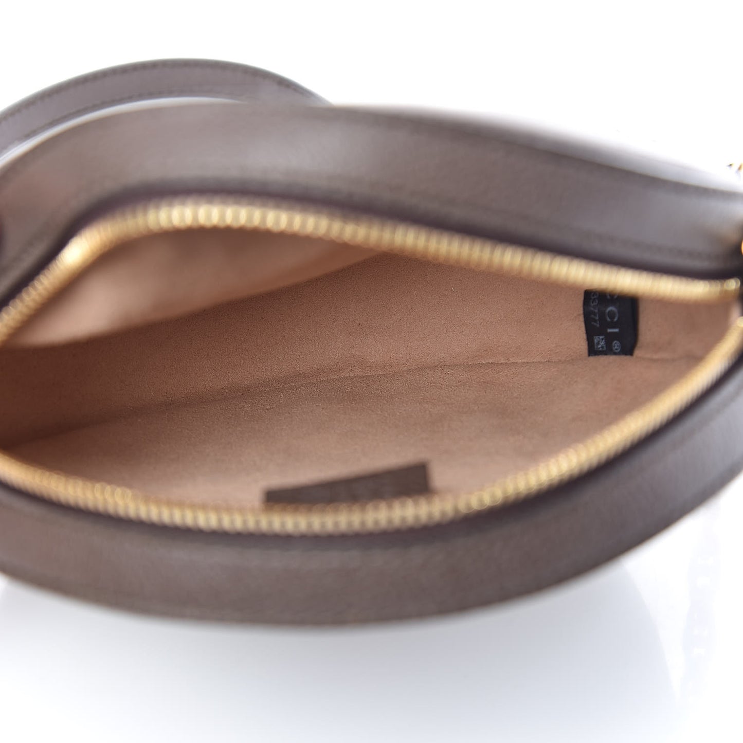 GG Supreme Monogram Web Mini Ophidia Round Shoulder Bag Brown