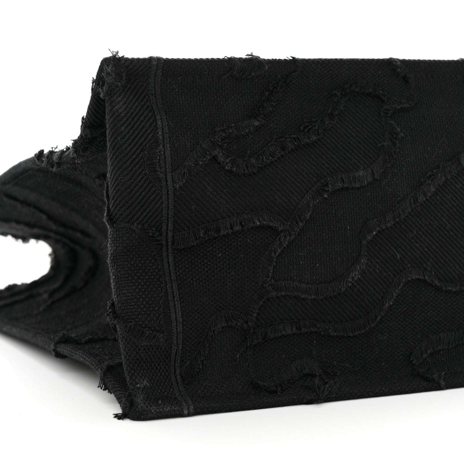 Christian Dior Canvas Embroidered Camouflage Book Tote Black 9 of 13