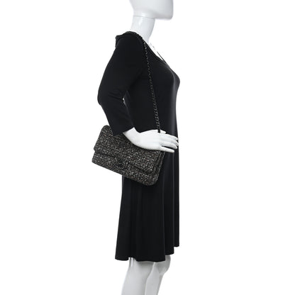 Chanel Tweed Quilted Medium Double Flap Brown 3 of 23