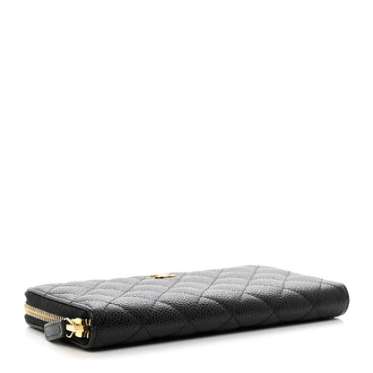 Chanel Caviar Quilted Large Gusset Zip Around Wallet Black 4 of 10