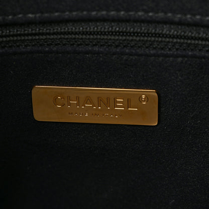Chanel Calfskin Crocodile Embossed Large Backpack Black 6 of 10