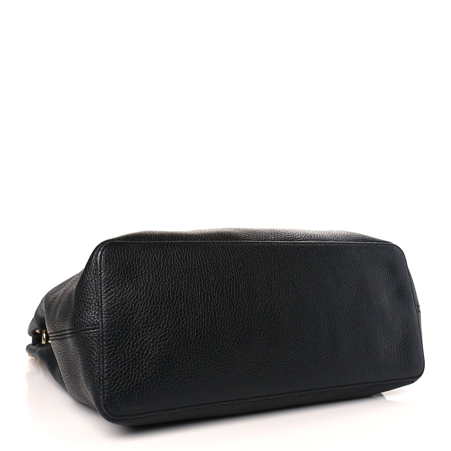 Pebbled Calfskin Large Soho Hobo Black