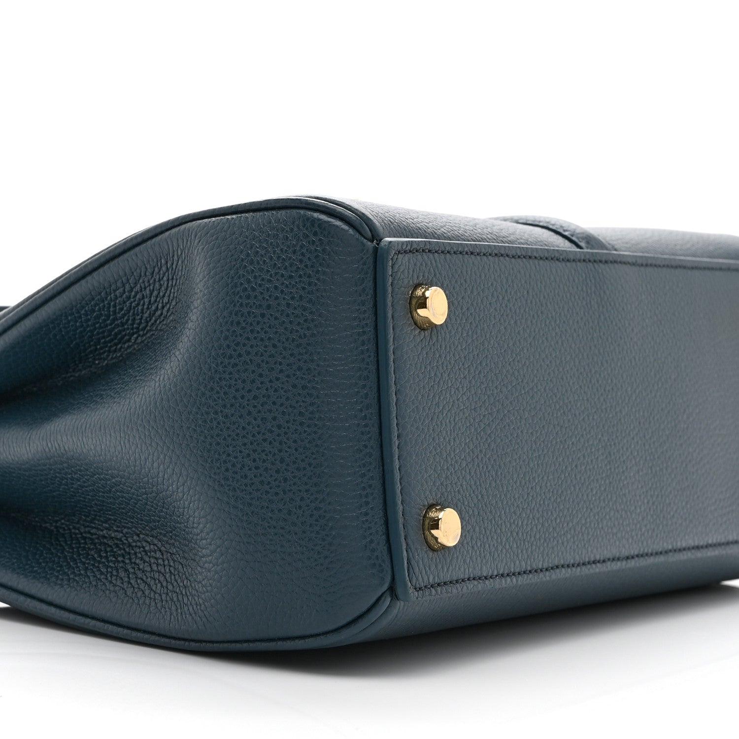 Celine Grained Calfskin Small 16 Top Handle Bag Petrol 10 of 11