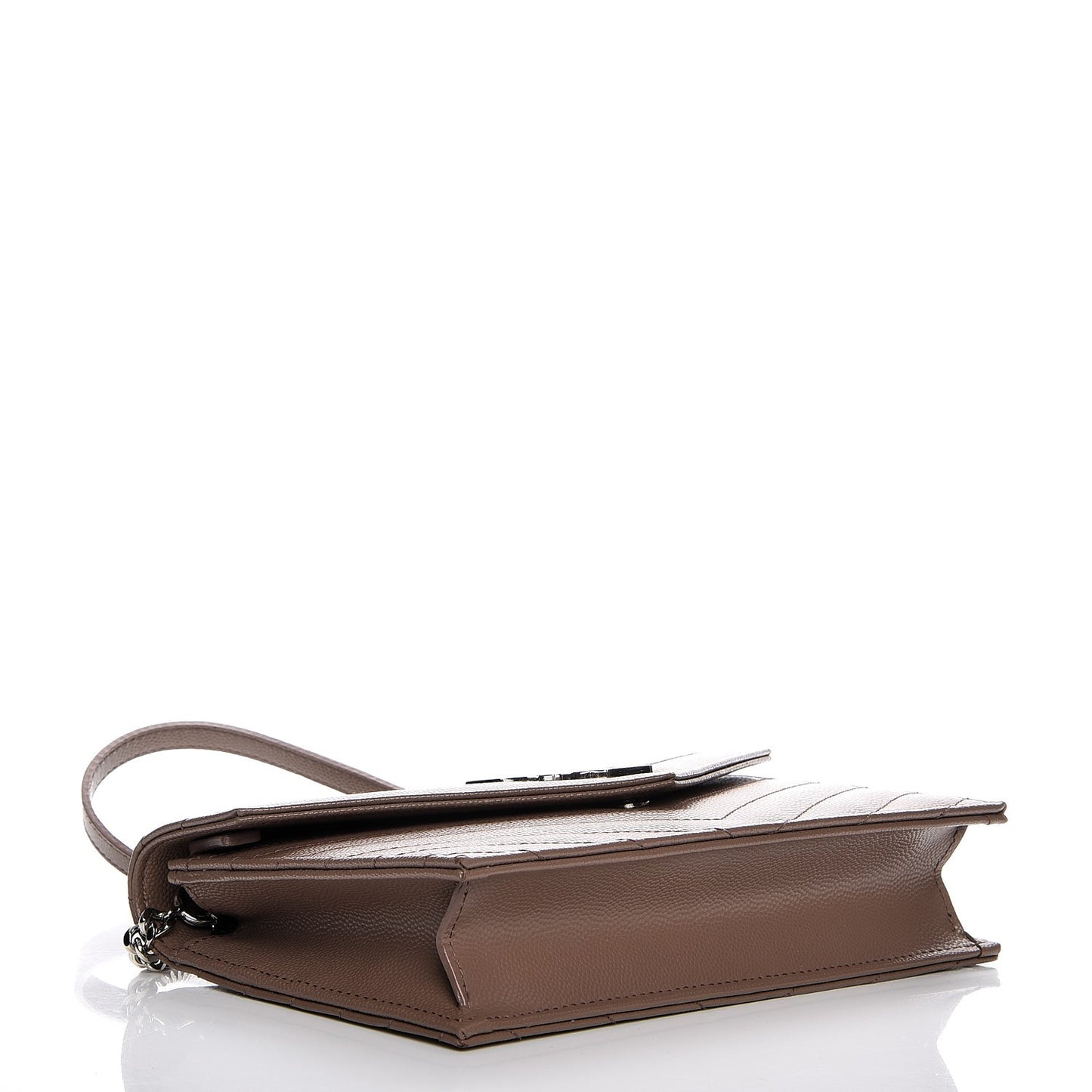 Grain De Poudre Matelasse Chevron Monogram Envelope Chain Wallet Fard