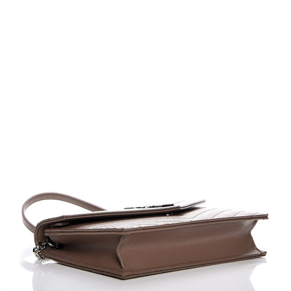 Saint Laurent Grain De Poudre Matelasse Chevron Monogram Envelope Chain Wallet Fard 4 of 10