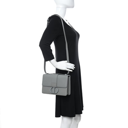 Christian Dior Ultra Matte Grained Calfskin 30 Montaigne Flap Bag Grey 2 of 12