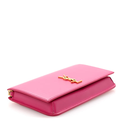 Saint Laurent Smooth Calfskin Monogram Phone Holder Crossbody Fuchsia Couture 4 of 15
