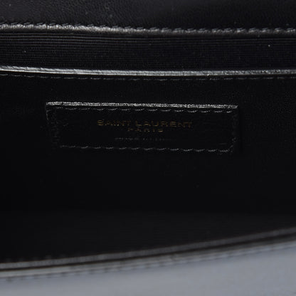 Saint Laurent Glitter Patent Small Monogram Kate Satchel Cobalt 7 of 11