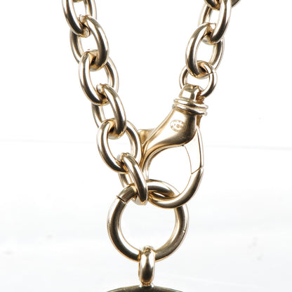 Chanel Medallion CC Quilted Pendant Necklace Gold 3 of 5